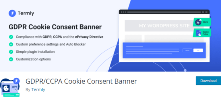 GDPR CCPA Cookie Consent Banner Best GDPR Plugin WordPress